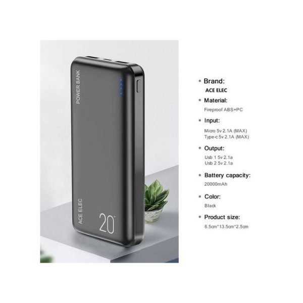 Ace Elec 20000 MAh Ultra Slim Portable Power Bank 3 MOREMARKET