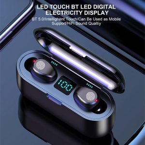 F9 Bluetooth Headset Headphones Fingerprint Touch